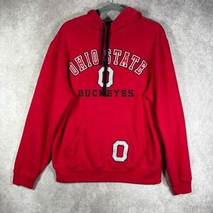 Ohio State Buckeyes Hoodie Sweatshirt NCAA Mens XL Red Pullover Embroidered Logo